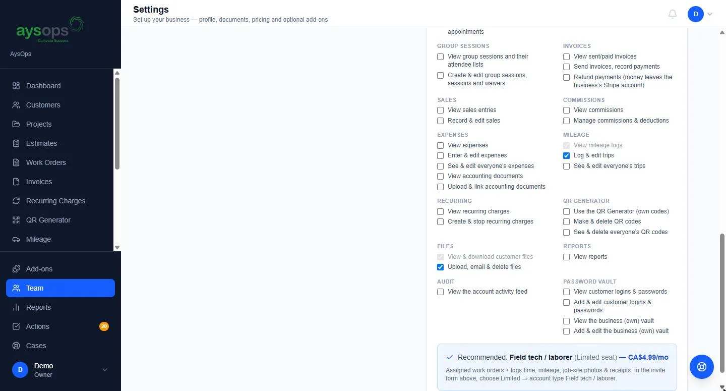 The License Helper: tick what someone needs and it recommends the cheapest seat that covers it